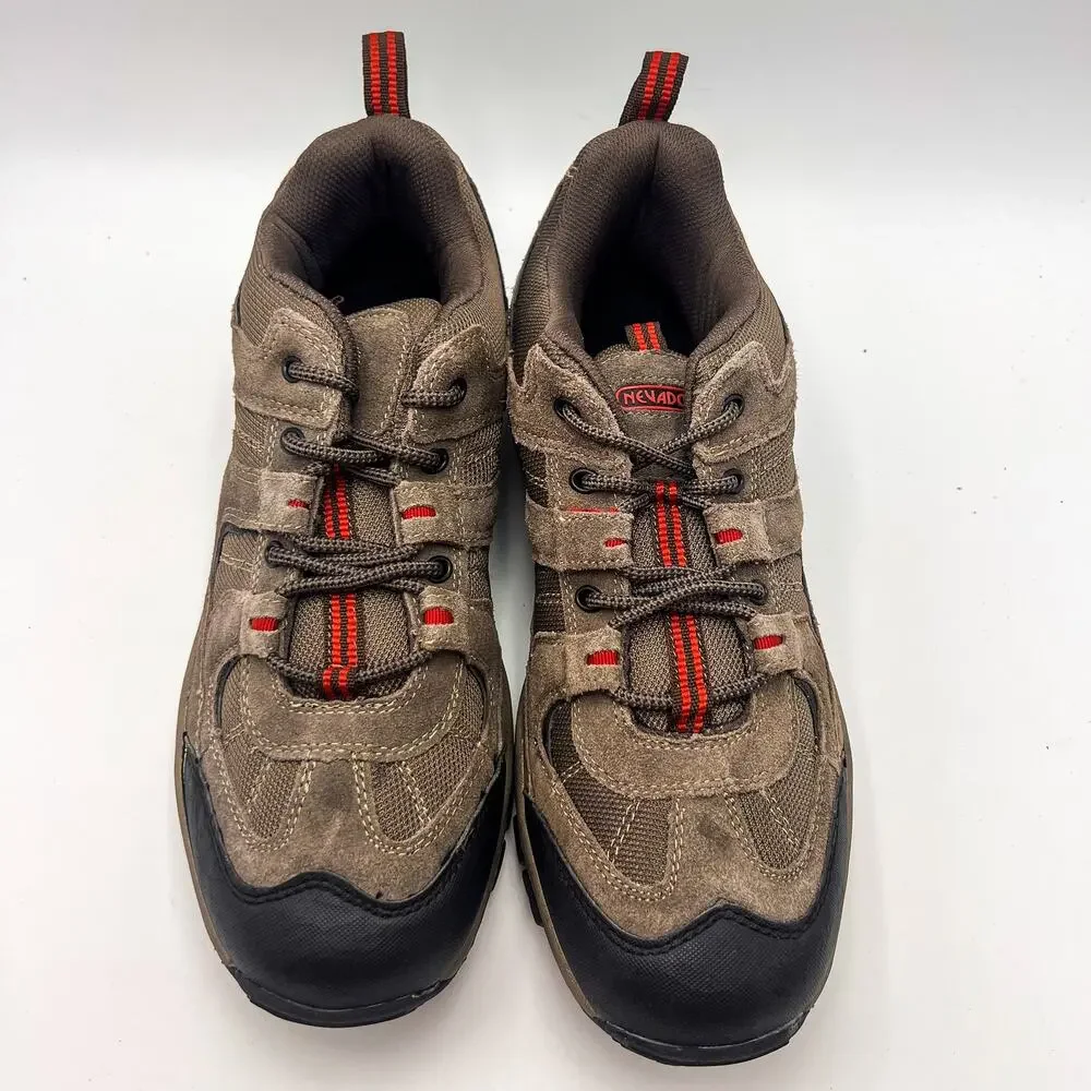 NEVADOS Mens Boomerang ll Low Hiking Sneakers Size 13 EU 47.5 Tan Leather NWOB